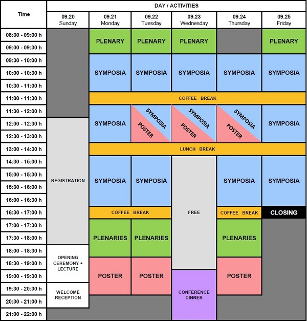 ICAM 2009 SCHEDULE AT GLANCE