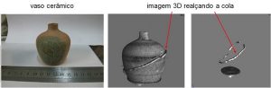 Neutron tomography: inspection of a restoration made in a ceramic vessel to check the degree of perfection of the work.