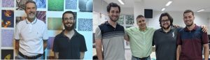 Photo on the right: Professor André Carlos Ponce de Leon Ferreira de Carvalho (second from left) at a laboratory of ICMC - USP São Carlos, surrounded by grant holders who are doing research on artificial intelligence tools to predict glass properties. From the left side: Bruno de Almeida Pimentel (postdoctoral fellow), Edesio Alcobaça Neto (doctoral student) and Saulo Martiello Mastelini (doctoral student).