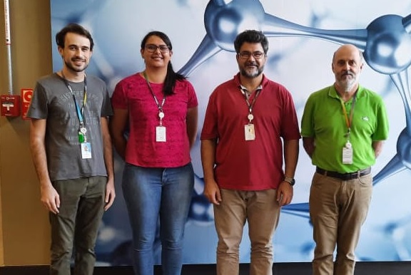 The authors of the paper. From the left: Marlon Muniz da Silva, Tanna Elyn Rodrigues Fiuza, Jefferson Bettini, and Edson Roberto Leite.